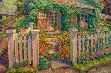 Jardín Painting - estudio jardín puerta tarde